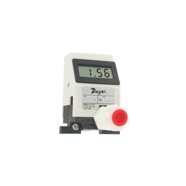 Liquid turbine flow meter, range .79 to 7.9 GPH 0.05 to 0.5 LPM, 1/4in OD connection, Dwyer Instruments, Mfr#: TFP-LI05